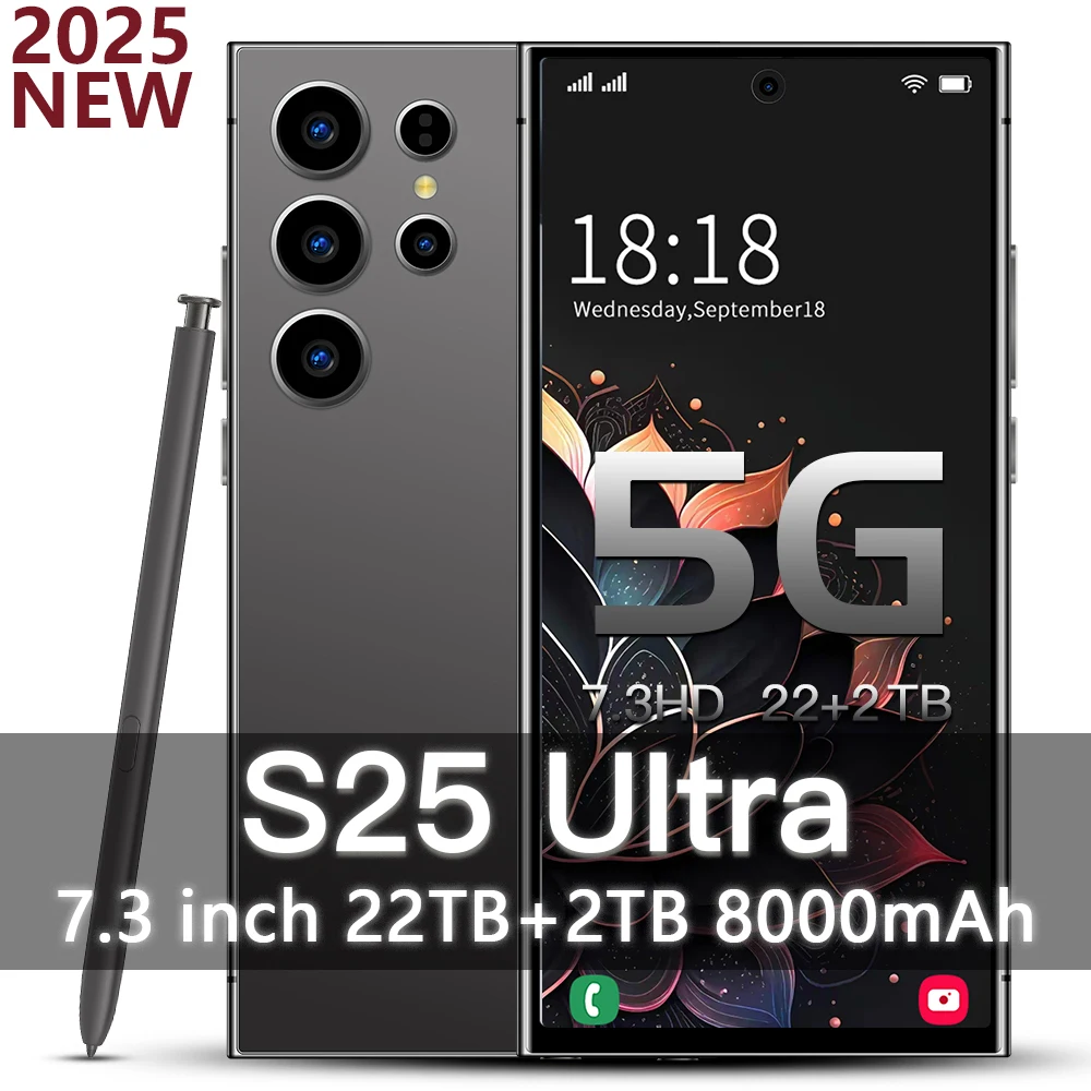 

S25 Ultra NEW HOT 2025 original intelligent 5G dual card dual standby Android 14 system global version 8000mAh battery
