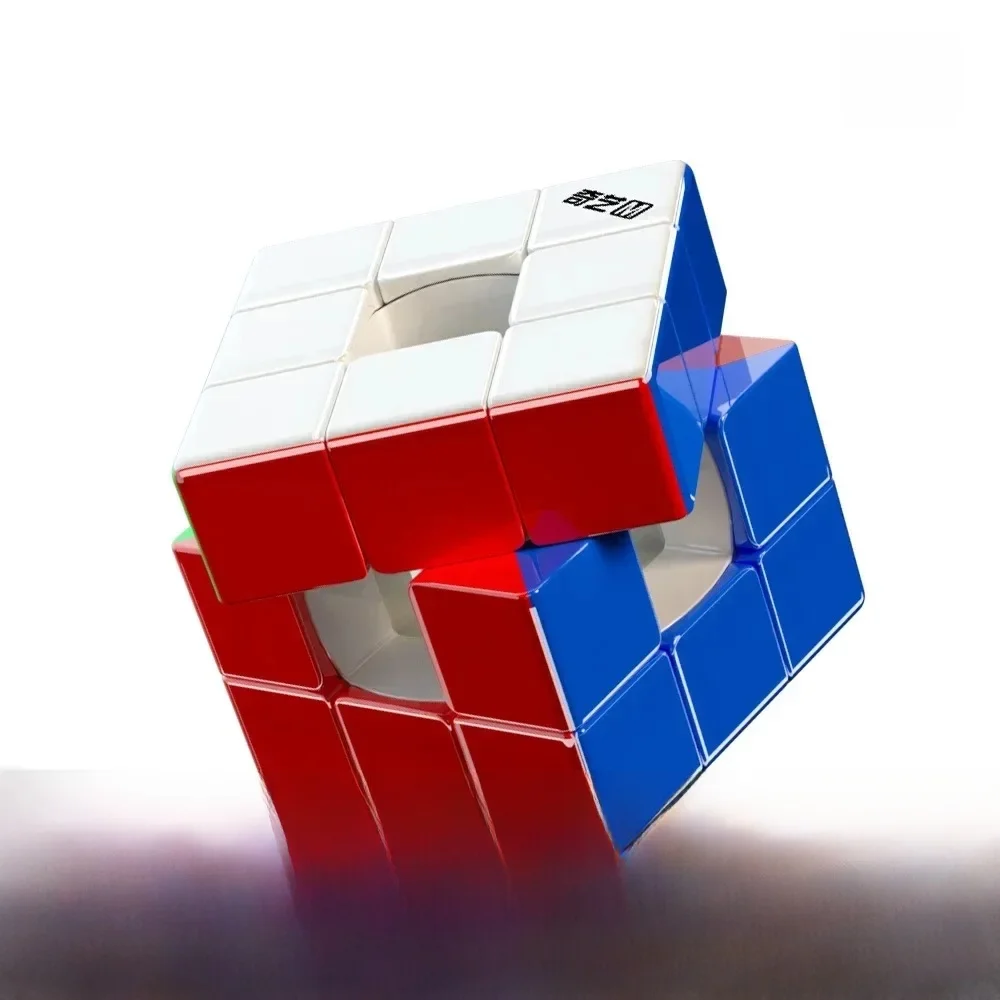 [ECube] QiYi Racing Void Cube creux 3x3x3 Cube magique vitesse Cube sans autocollant professionnel Fidget jouet Void Cube Cubo Puzzle magique
