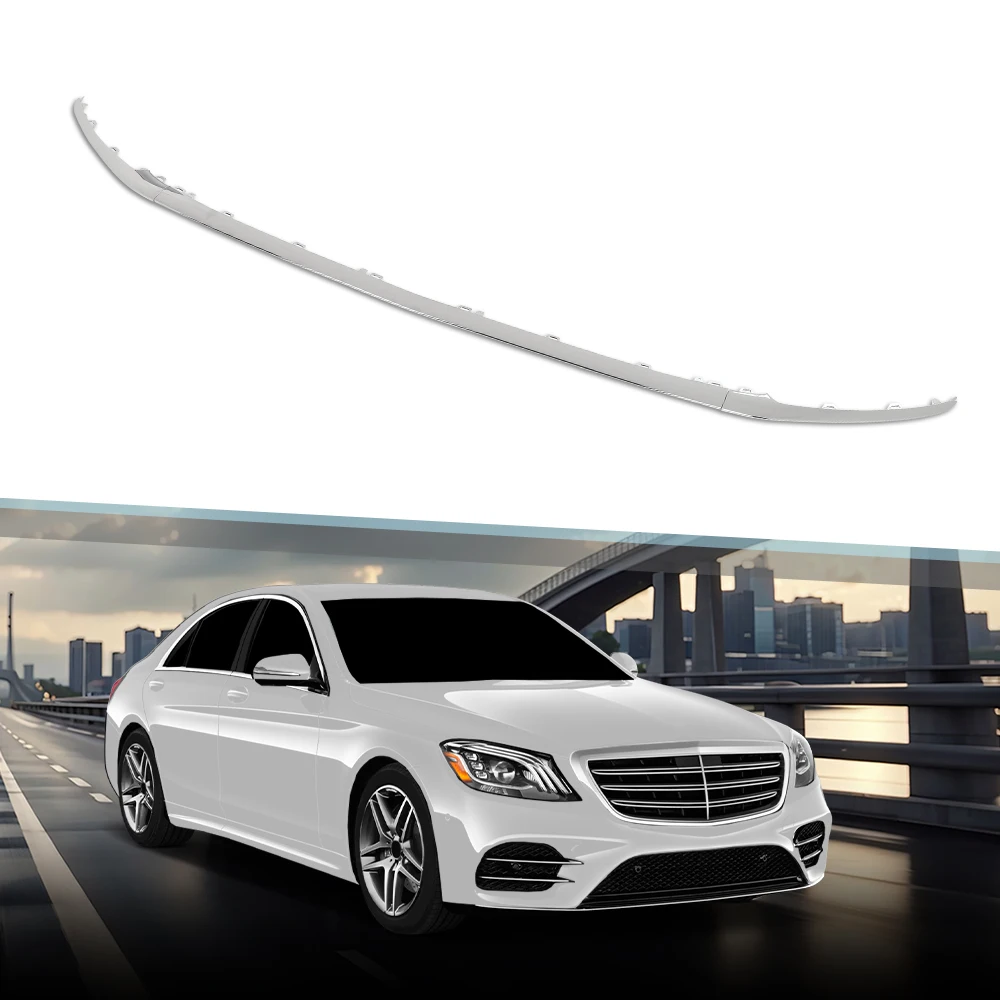 

Front Bumper Center Molding Trims Lh+Rh Fit for 2018-2020 Mercedes W222 S450/560 Silver A2228857600,A2228857700,A2228857800