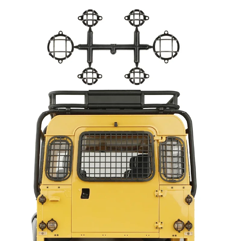 1 jeu de couvercles de feu arrière ronds pour voiture sur chenilles 1/10 RC Traxxas TRX4 Defender D90 RD110, accessoires