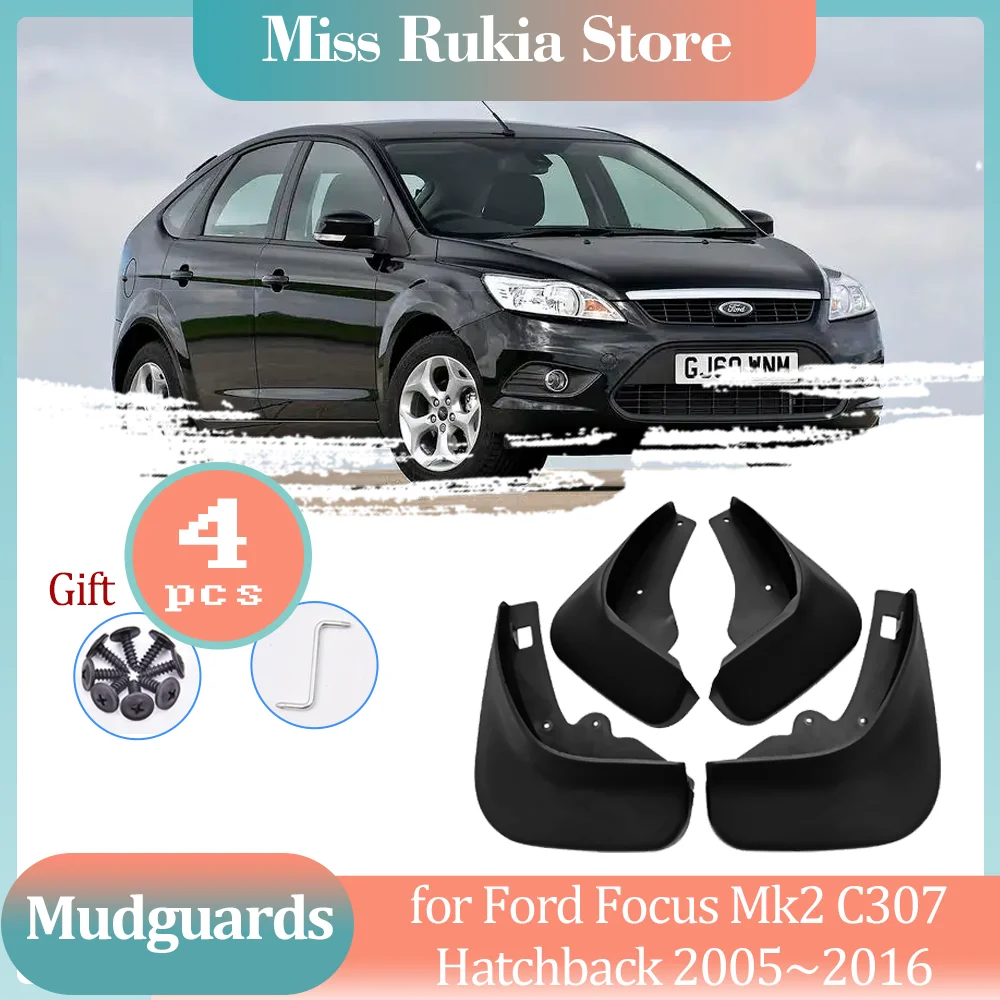 

Car Mud Flaps for Ford Focus Mk2 C307 Hatchback 2005~2016 2006 Mudguards Splash Fender Flares Spoiler Guards Cover Accessories