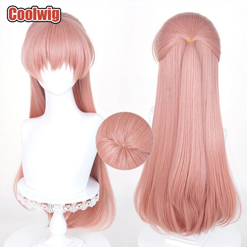 Coolwig Synthetic Hair Momose Narumi Cosplay Wigs Wotakoi: Love is Hard for Otaku Momose Narumi 80cm Pink Wig Heat Resistant