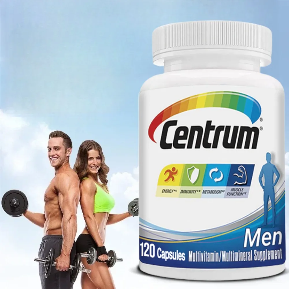 Multivitamínico para Hombres, Suplemento Multivitamínico/Multimineral con Vitamina D3, Vitaminas del Grupo B y Antioxidantes, Sin Gluten, Sin OMG