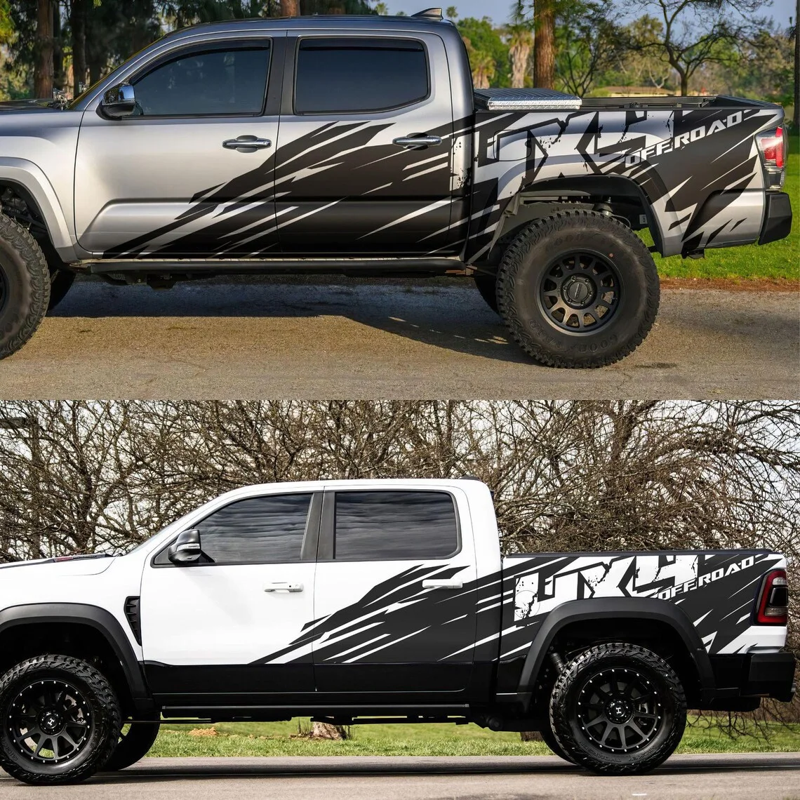 4x4 Off Road Truck Graphic Decal Vinyl Decal Car Sticker for Tacoma, F-150, Sierra, Tundra, Ram 1500, Silverado, Raptor, Titan