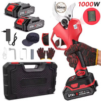 1000W 50mm Electric Pruning Shears Brushless Cordless Pruner Shear Garden Fruit Tree Branches Cutter Tool With 2pcs 36V Battery