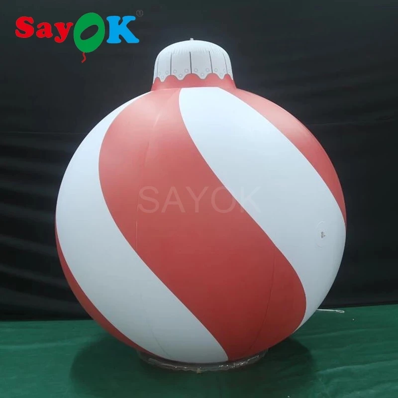 5ft Inflatable Christmas Decoration PVC Hanging Balloon Candy Inflatable Christmas Balloon for Courtyard/Shopping Mall/Building