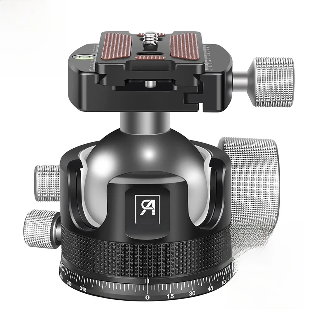 ARTCISE 44mm/55mm Niskoprofilowa głowica kulowa statywu, w całości z metalu CNC Wytrzymała głowica statywu do lustrzanek cyfrowych Statyw Monopod Obciążenie 40kg — zdjęcie produktu 7