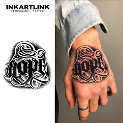 Hope temporary tattoo sticker, waterproof magic tattoo, lasts to 15 days fake tattoo, semi permanent tattoo
