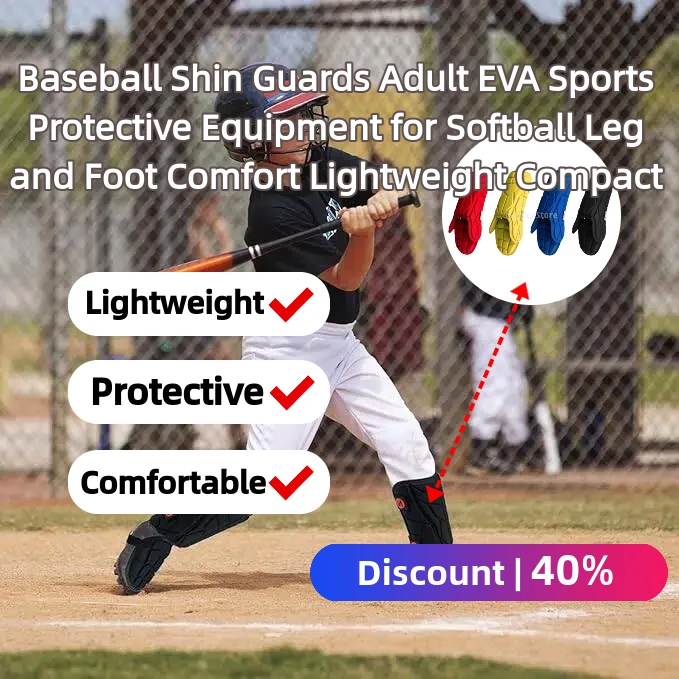 

Baseball Shin Guards Adult EVA Sports Protective Equipment for Softball Leg and Foot Comfort Lightweight Compact