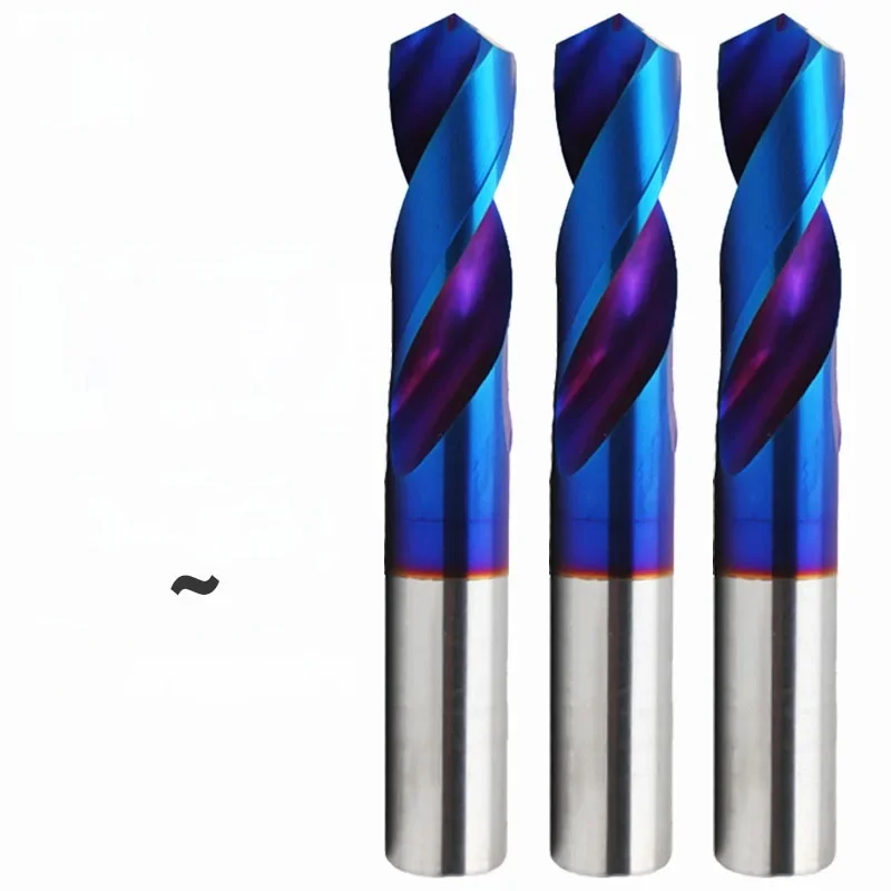 Wiertło kręte YZH 1.0-10.9mm Średnica HRC65 Wolframowe Uniwersalne z Prostym i Zagiętym Trzpieniem do Wiercenia CNC w Metalu i Stali — zdjęcie 2