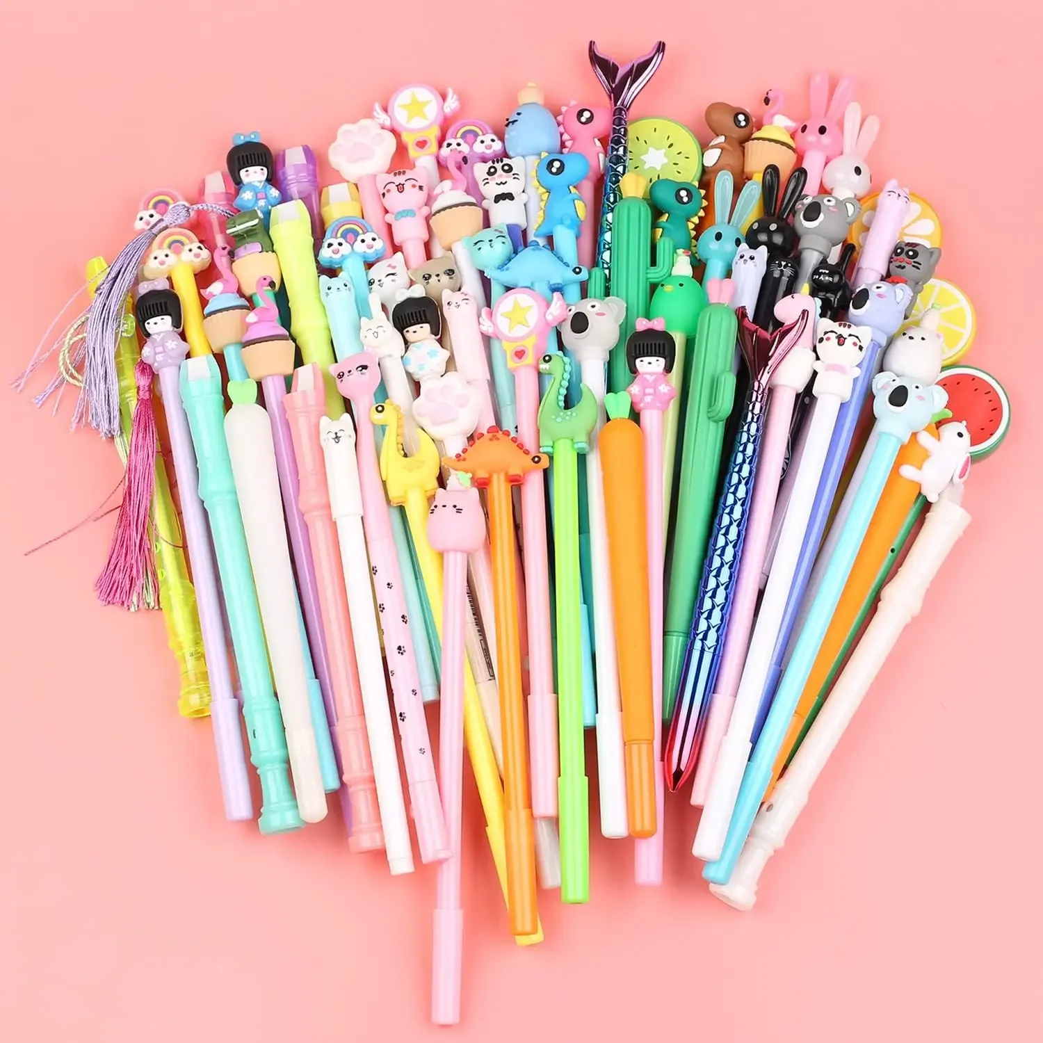 Großhandel Roman Kawaii Gel Stifte Set niedlichen kreativen Phantasie Animation Schul büro liefert