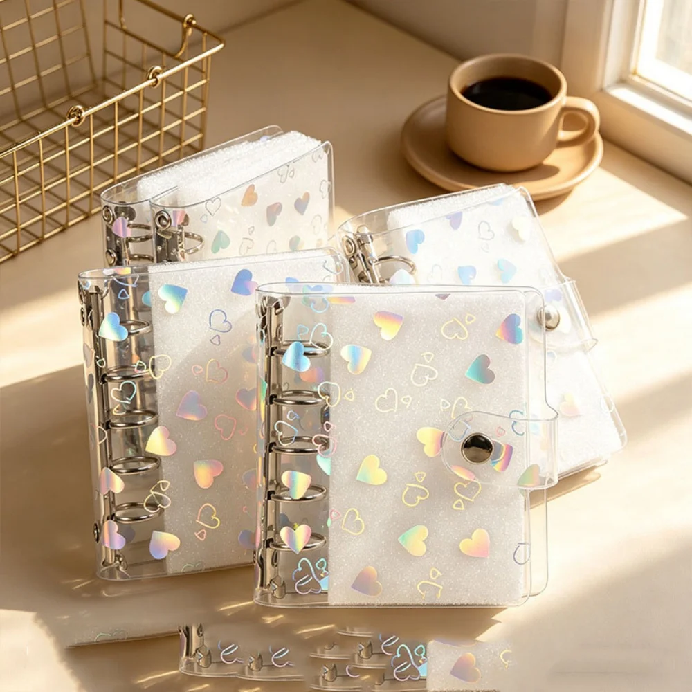 M5 A6 A7 Loose-leaf Notebooks Heart-shaped Cover Replaceable Cover Heart-shaped Notebook Case Student Stationery