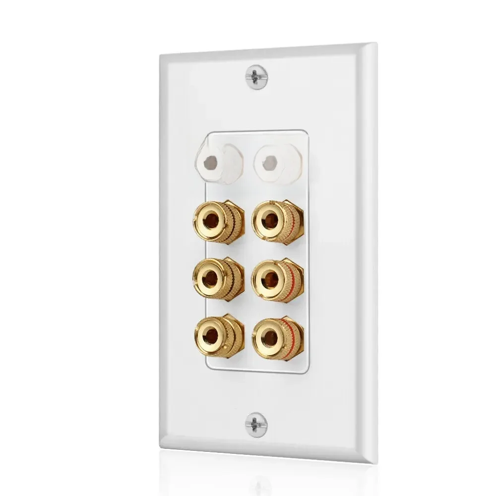 N33R_8 poteaux haut-parleur Home cinéma plaque murale panneau Audio pour 4 haut-parleurs