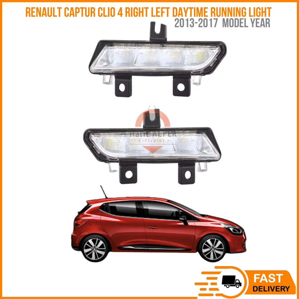 For Renault Captur Clio 4 2013-2017 Right Left 2 Piece Set Daytime Running Light Day Lamp 266003864R 266059493R - Free Shipping