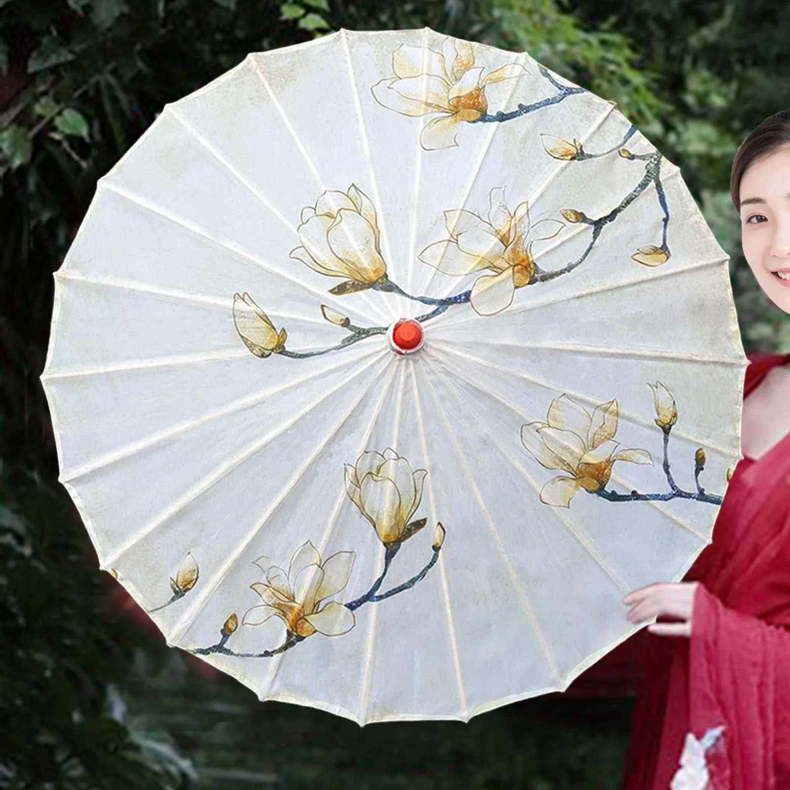 Chinese Oiled Paper Umbrella Umbrella Decoration Oriental Parasol Antique Hanfu Flower Art for Women Weddings Party Photography