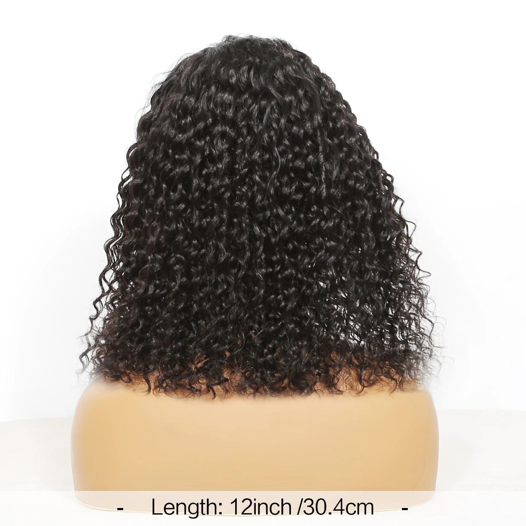 Deep Wave Headband Wig Human Hair Curly Bob Wigs For Women 100% Real Hair Bobo Wigs Full Machine Made Wigs Natural Black Hair