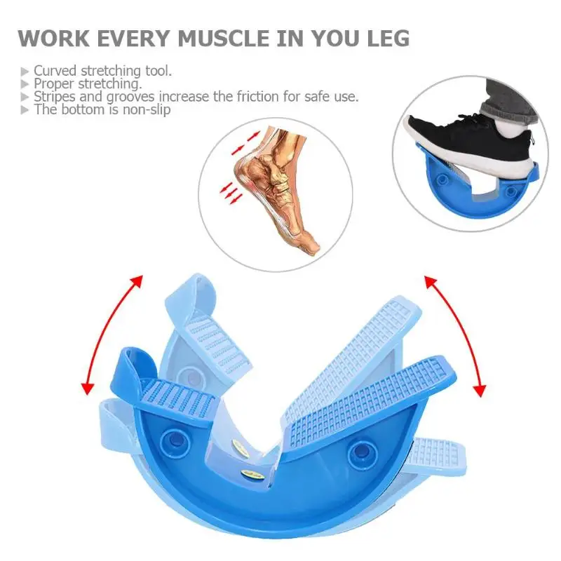 Foot Stretcher Rocker Arm Calf Ankle Stretching Board Yoga Fitness Curved Sport Massage Auxiliary Tool for Achilles Tendinitis