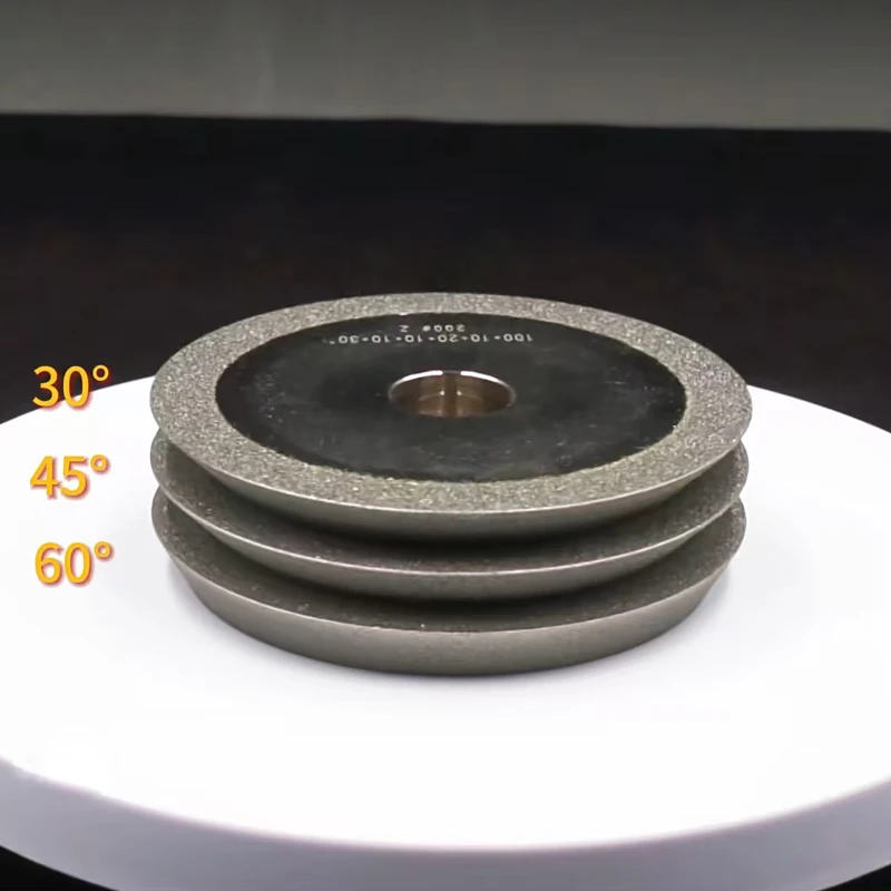 عجلة طحن بتصميم ماسة شطبة واحدة 150 مللي متر قطر 30 45 60 درجة 1V1 طحن التنغستن الصلب CBN قاطعة المطحنة السيراميك