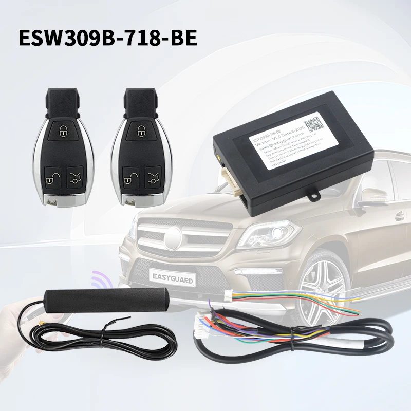 EASYGUARD Smart Key Fit for Selected Mercedes Benz FBS3 09-14 Class W212 & 2014 +FBS4 C GLC S Class With Turn Key Start Only