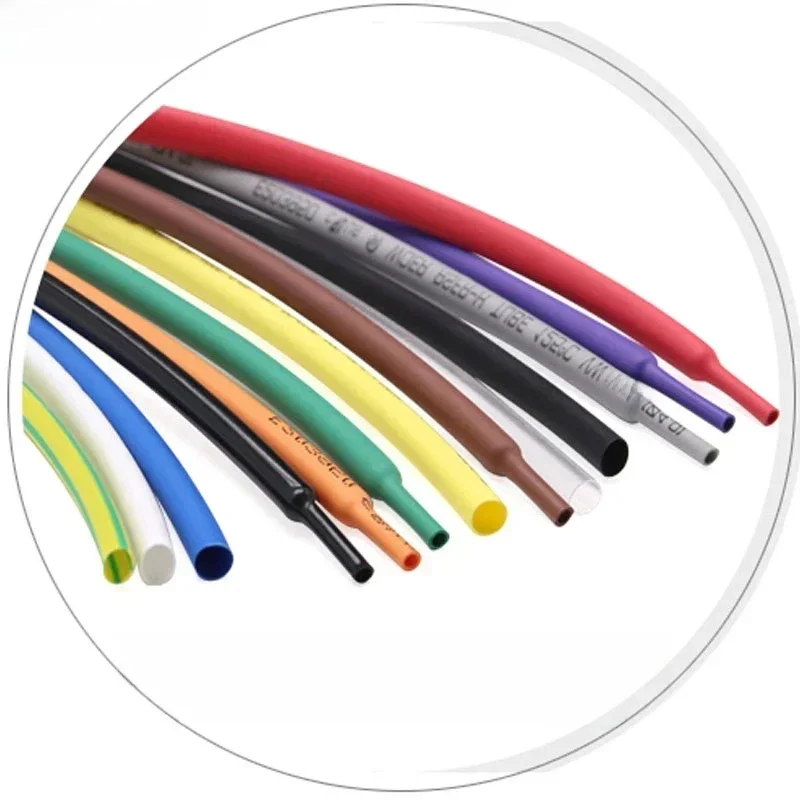 Tube thermorétractable en polyoléfine, 2/5m, 12 couleurs, diamètre 0.6 0.8 1 1.5 2 2.5 3 4 5 6mm, rapport de rétrécissement 2:1, manchon de câble isolé