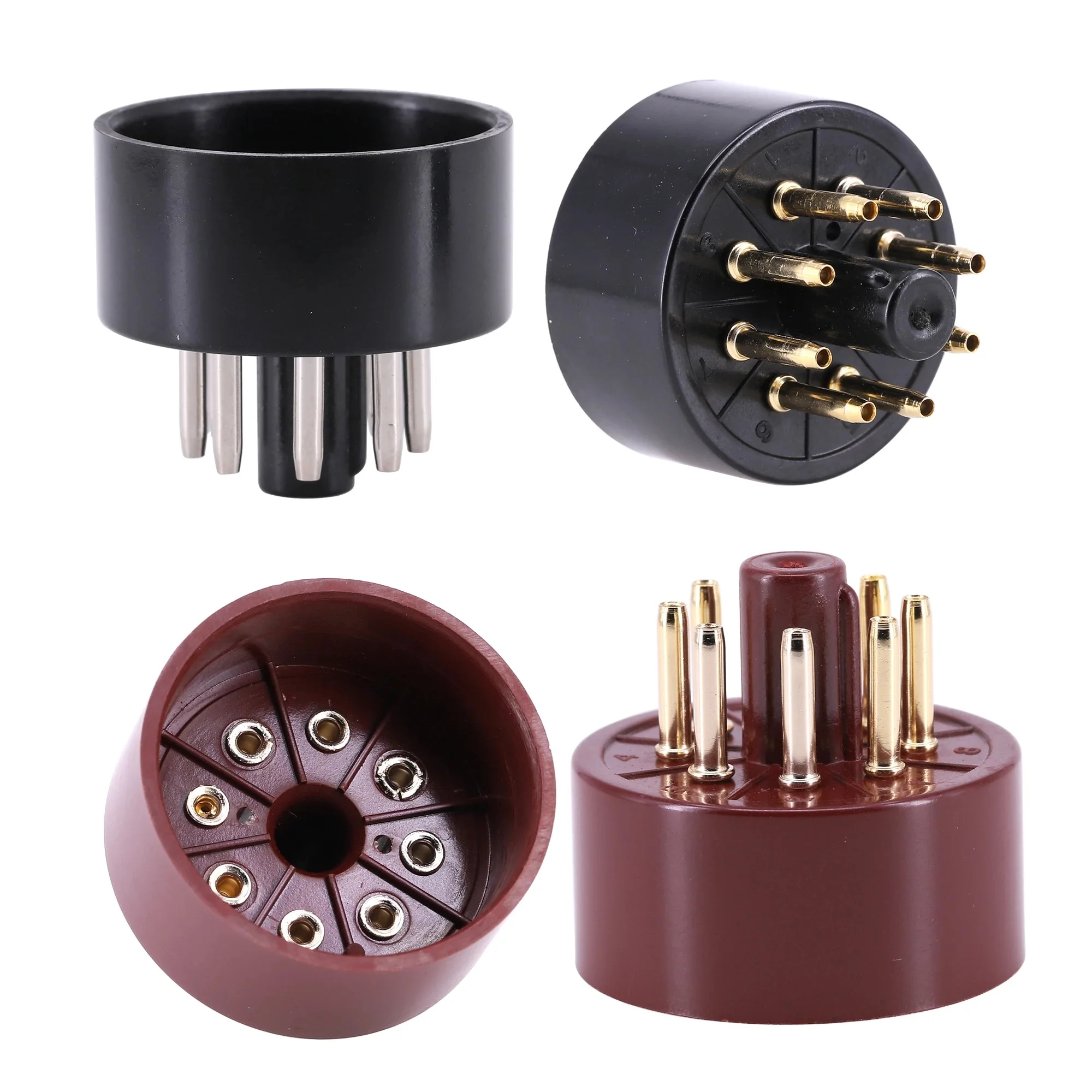 8Pin gniazdo rury S8AES bakelitu podstawa rury dla KT88 KT66 6550 EL34 GZ34 wzmacniacz lampy elektronowej rocznika Audio HIFI DIY — zdjęcie produktu 7