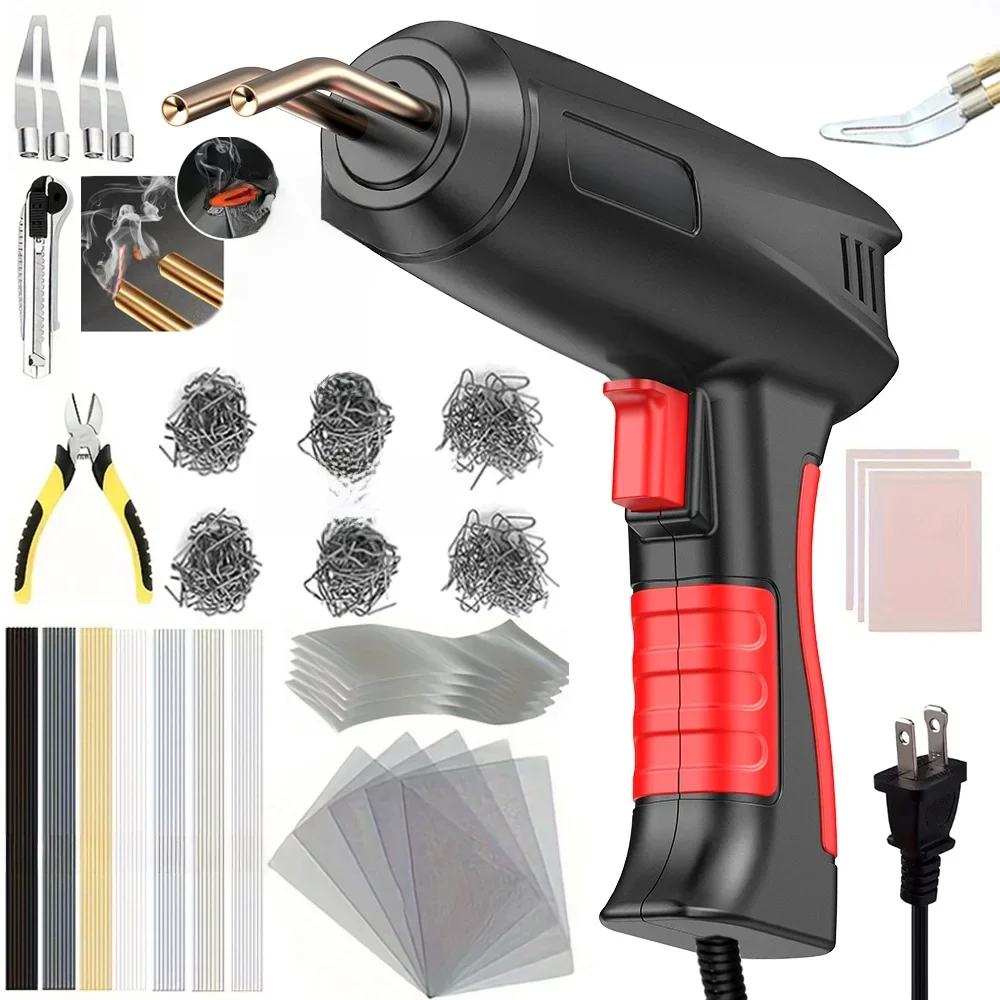 Verbeterde 2 in 1 Plastic Lassen Kit Hot Nietmachine Soldeerpistool 6/4 Types Nietjes voor Auto Bumper Reparatie 200 W Lasser Machine Reparatie - afbeelding 2