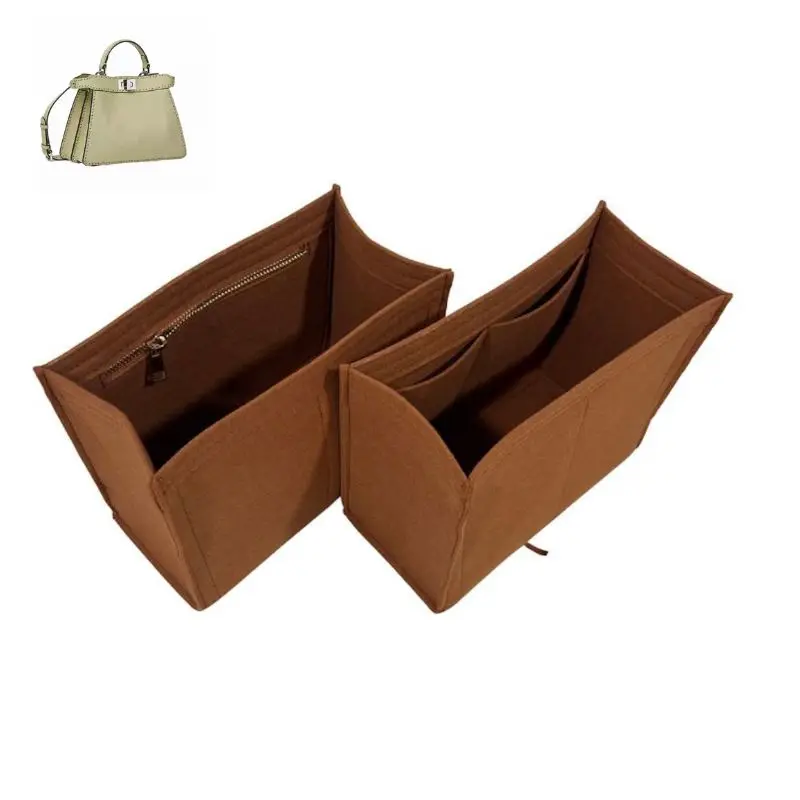 Сумка-органайзер, вставка для сумки Fendy Peekaboo ISeeU, средняя большая маленькая подкладка для миниатюрной сумки, формирователь макияжа для сумочки, 2 шт.