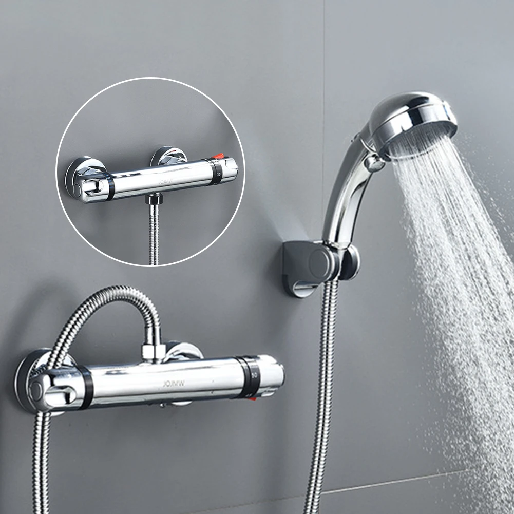 Thermostatic Shower Faucets Mixing Valve Wall Mount 38 ℃ Constant Temperature Control Shower Hot Cold Mixer Faucet Valve Bath Accessories