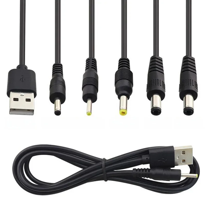 0.5M 2M 5V USB typ A męski do DC 3.5 1.35 4.0 1.7 5.5 2.1 5.5 2.5mm wtyczka męska przedłużacz przewód zasilający złącze Jack kabel — zdjęcie 2