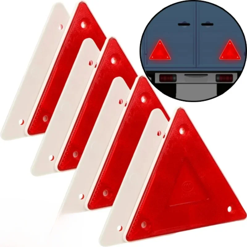 AliExpress NONE 4/1pcs Red Triangle Reflectors Rear Reflectors Safety Warning for Trailer Bike Motorcycle Truck Boat Car Accessories