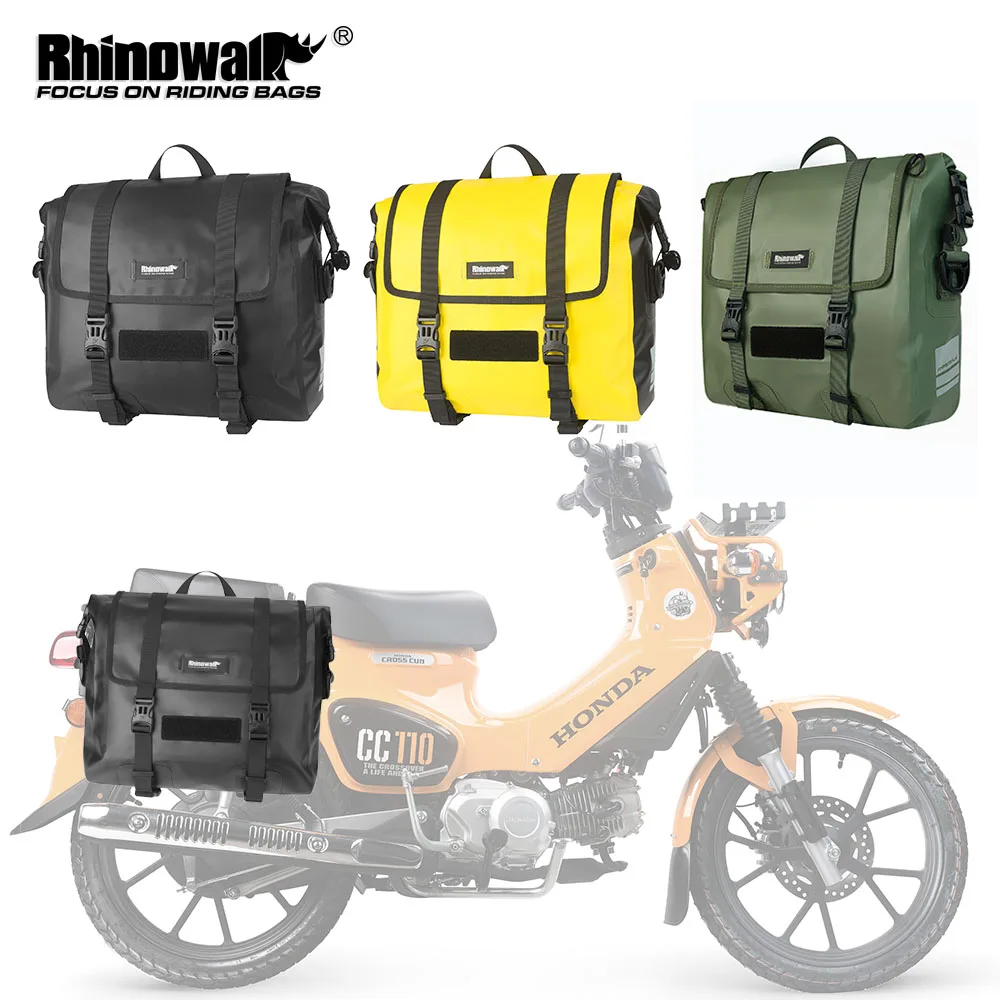 

Боковые сумки для мотоцикла Rhinowalk, быстросъемные, водонепроницаемые, аксессуары для хранения, совместимые с Honda Cub.