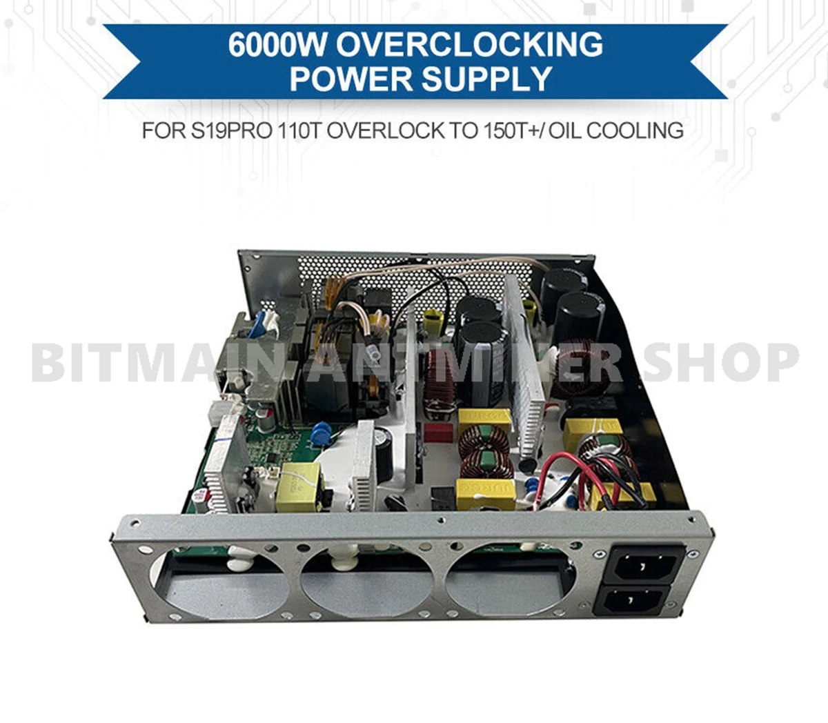 Super Power Supply 8000W/ 6000W For Antminer Bitmain S19 S19pro Series Oil/Liquid Cooling Overclocking Using