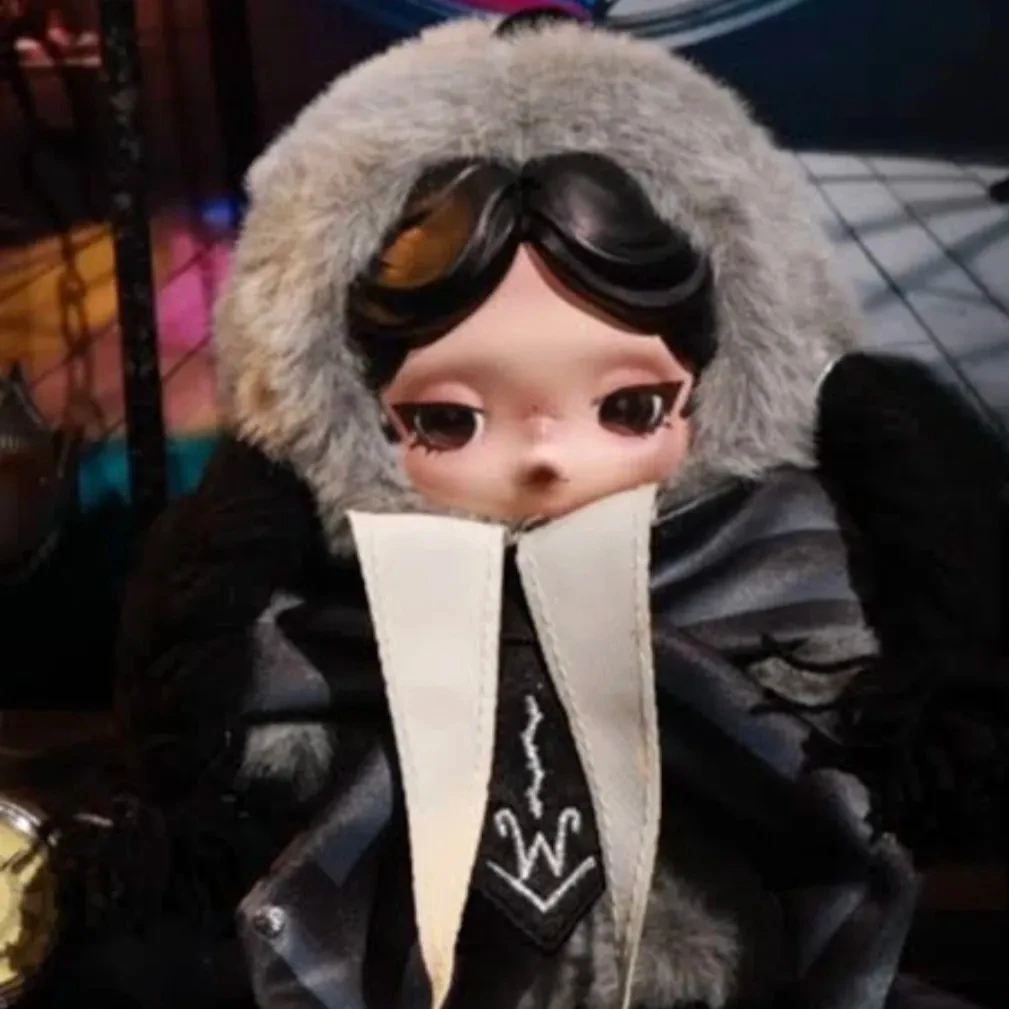 100% authentieke POP MART SKULLPANDA × Wednesday pluche Nevermore Academy uniforme versie origineel bevestigd zacht pop verzamelobject