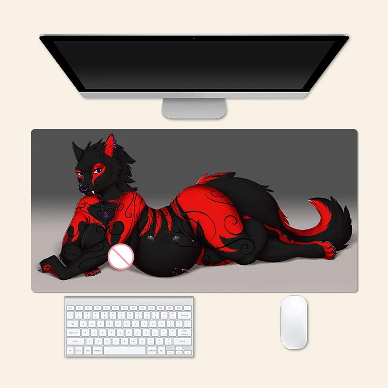 

Furry Irishwolf Lythi Anime Large Mouse Pad Game PlayMat Creative Desk Mat Office Mousepad