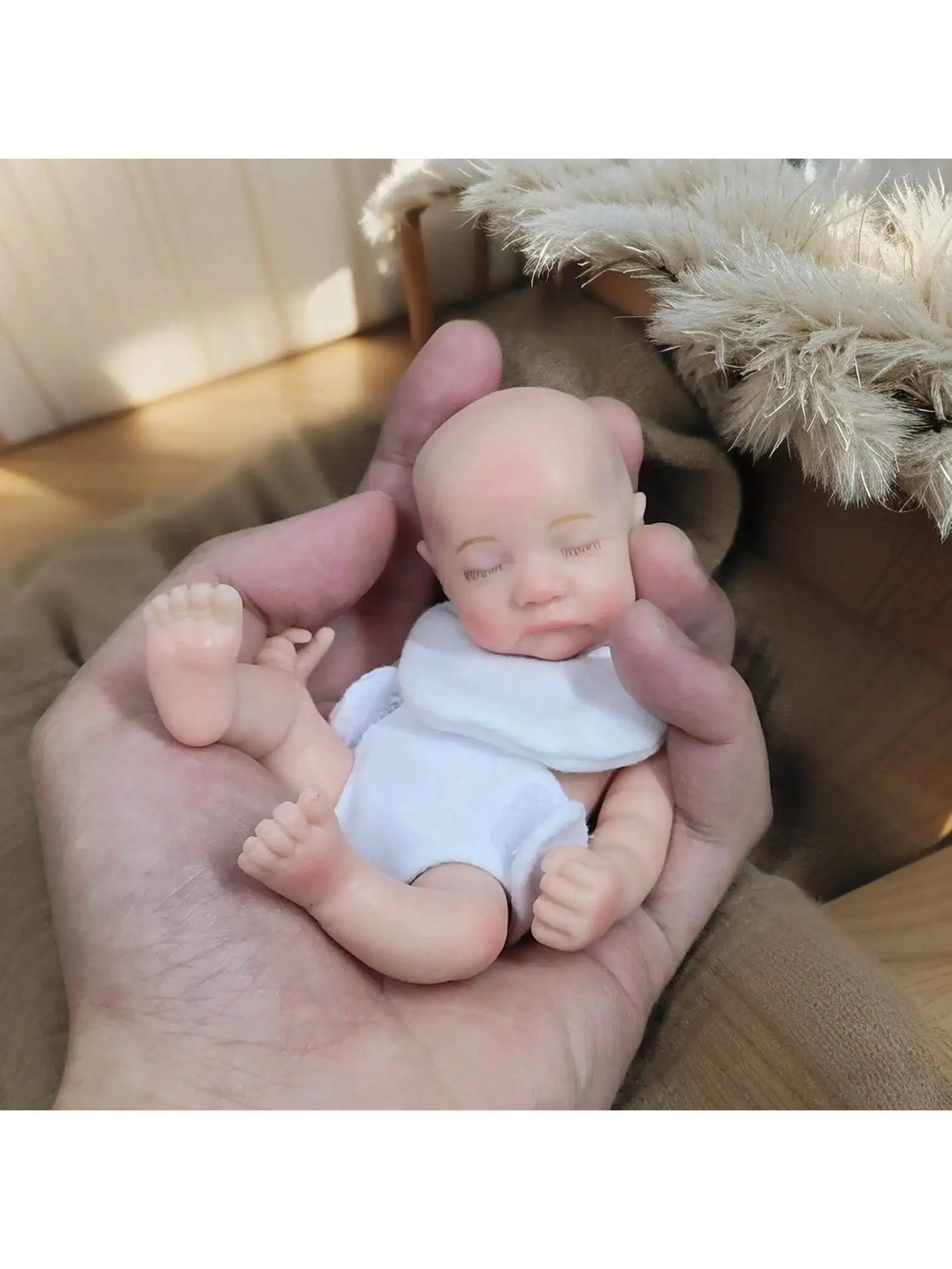 6 inch realistische reborn babypoppen siliconen full body jongen, echte babypoppen slapen zacht lichaam pasgeboren babypoppen