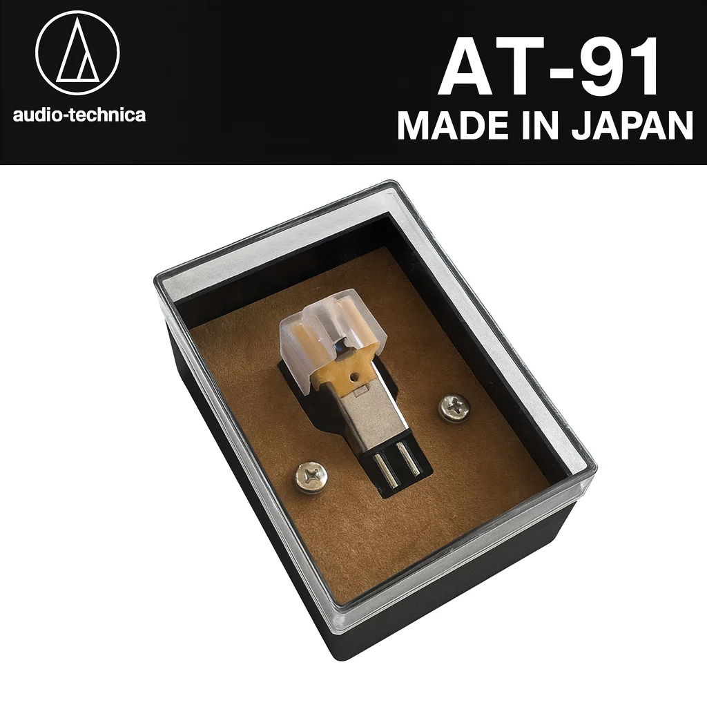 Cartuccia Phono Audio-Technica AT-91 Giappone Originale | Cartuccia di ricambio per stilo MM per giradischi Hi-Fi per giradischi in vinile