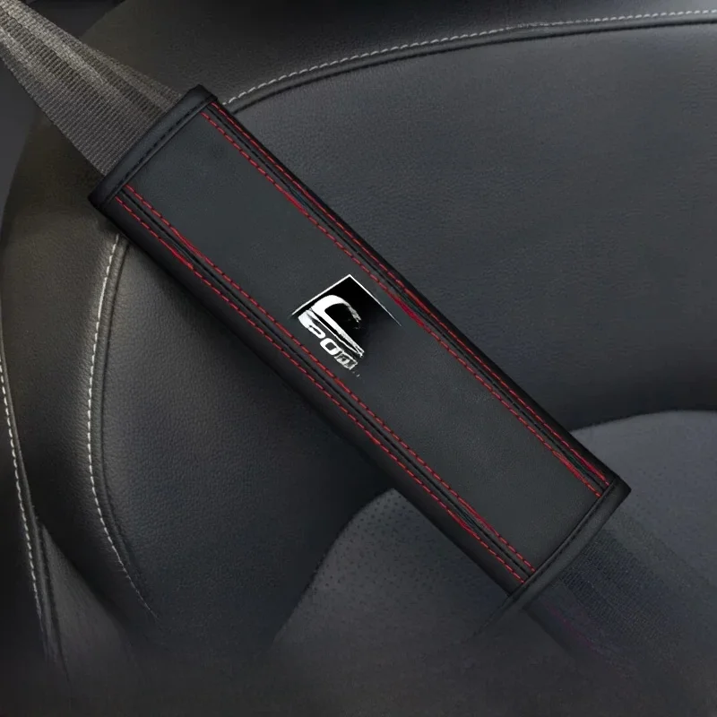Pour Gazoo Racing GR Sport emblème Corolla Camry C-HR RAV4 Yaris cuir voiture ceinture de sécurité coussin ceinture de sécurité épaule protecteur Pad