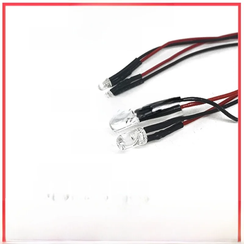 20 sztuk dużo 20cm wstępnie okablowane 3mm 5mm lampa LED żarówka wstępnie okablowane diody elektroluminescencyjne dla majsterkowiczów dekoracja wnętrz DC12V — zdjęcie 2