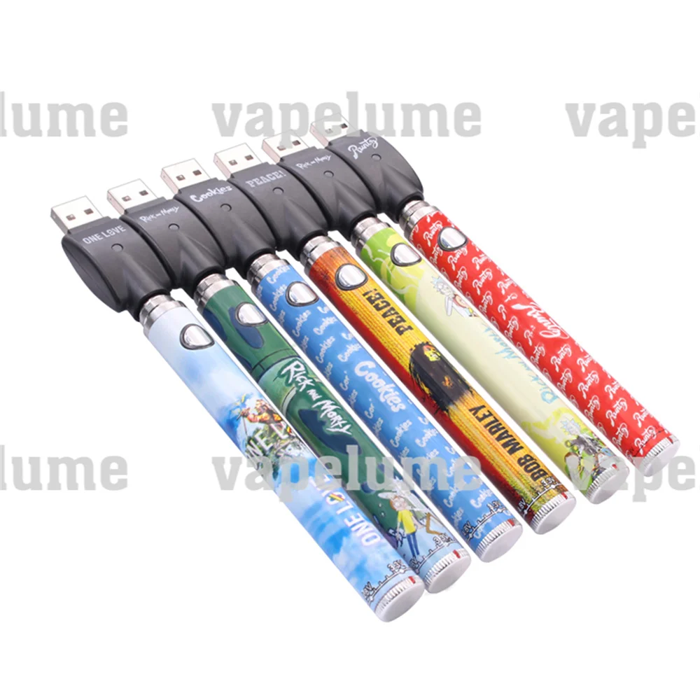 Backwoods 510 الخيوط خرطوشة ملحقات البطارية 1100 Mah قابل للتعديل فولت قابلة للشحن التسخين المسبق تويست بطاريات حامل بلاستيك