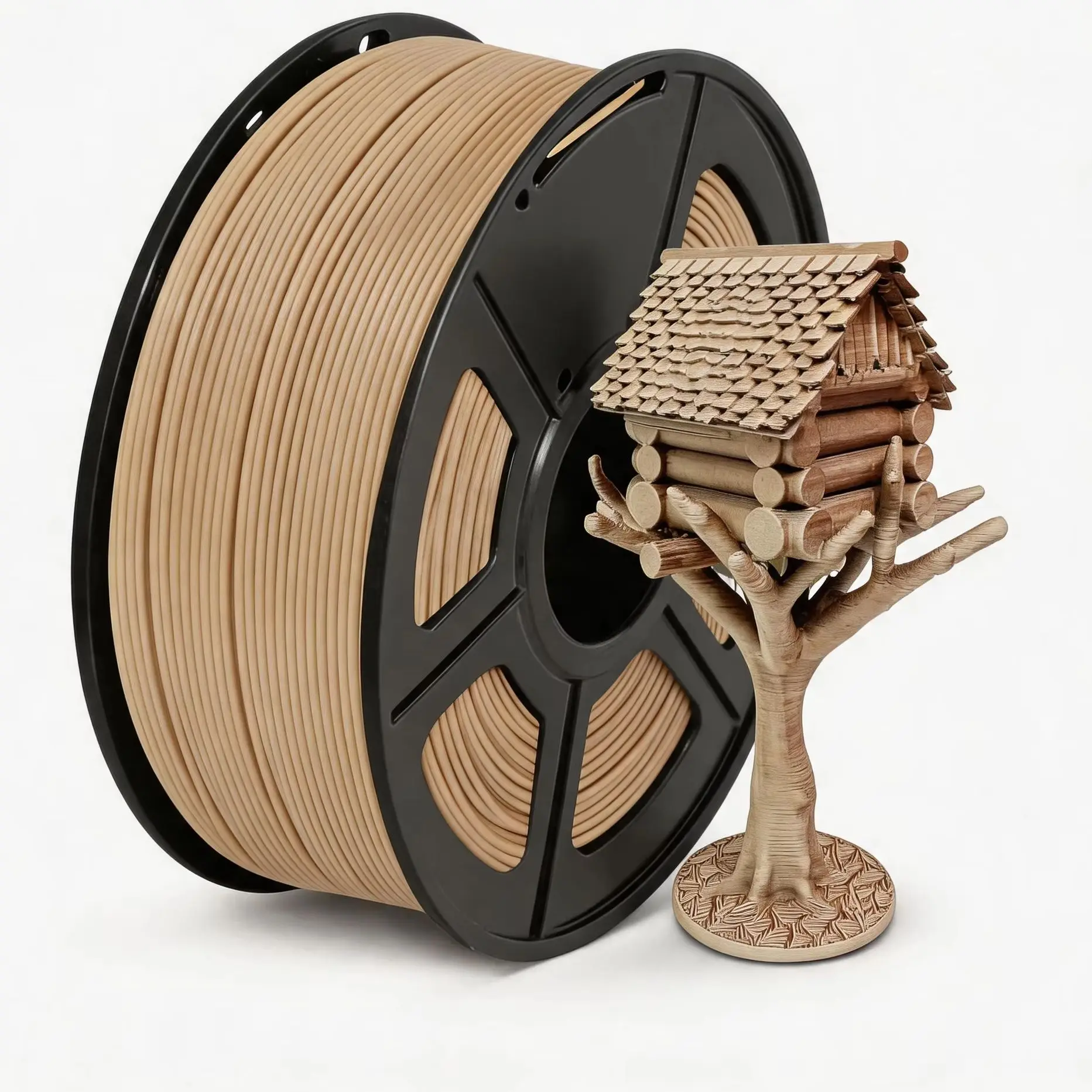 

Wood PLA 3D Printer Filament 1.75mm High Precision High Toughness PLA Wood Filament 250g for 3D Printing