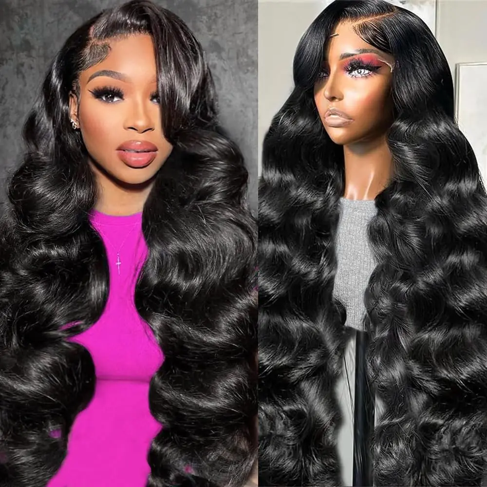 

Body Wave 13x4 Lace Frontal Human Hair Wigs For Women Pre Plucked Hairline Deep Parting Transparent Lace Front Wigs