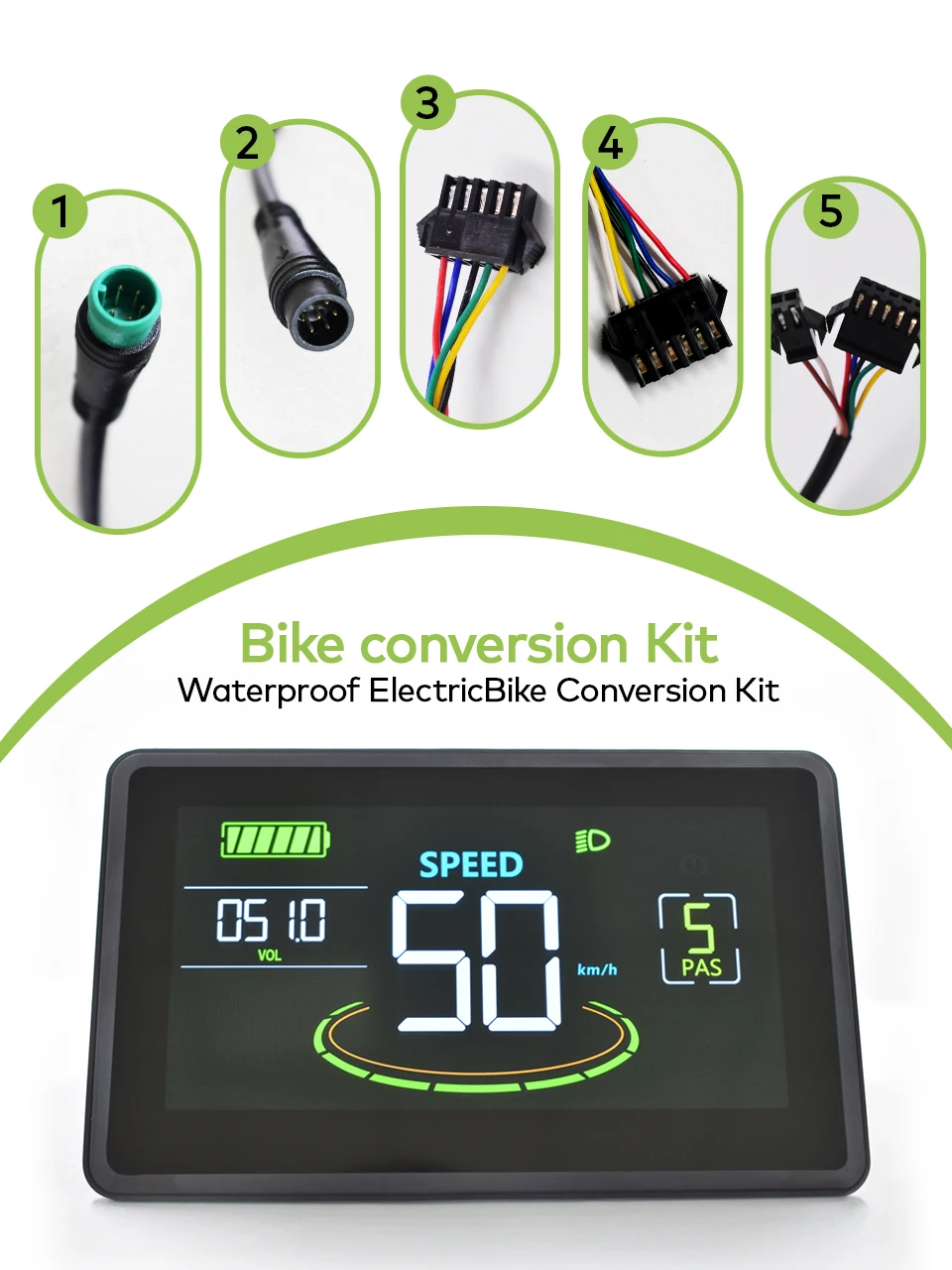 H6C Fietscomputer Groot Scherm Led Fietscomputer Kilometerteller Nauwkeurige Waterdichte Fietssnelheidsmeter E Fietsaccessoires - afbeelding 2
