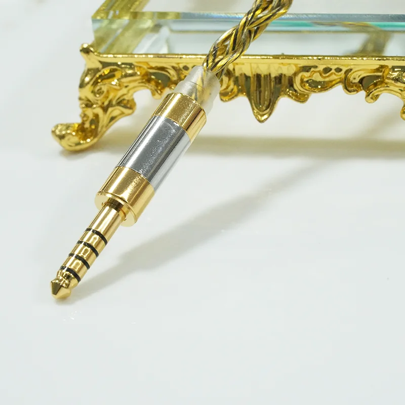 XINHS G05 Cabo banhado a prata de 4 núcleos Cabo de atualização de fone de ouvido