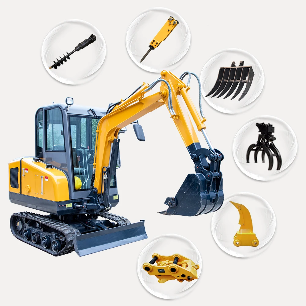 Сustomized Mini Excavator 2.5 Ton Machine For Garden Small Mini Digger Bagger For Home High Quality Low Price Small Digger Sale