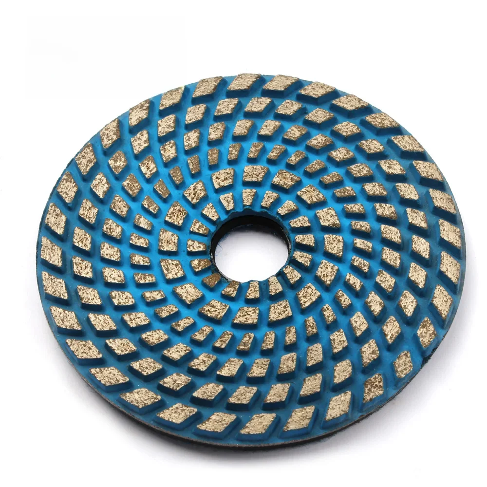 Z-LION 4-calowa tarcza do szlifowania betonu, spiekana, z metalowym połączeniem, pad polerski 100 mm, do polerowania na sucho i na mokro, do betonu, tarcza ścierna. — zdjęcie 2