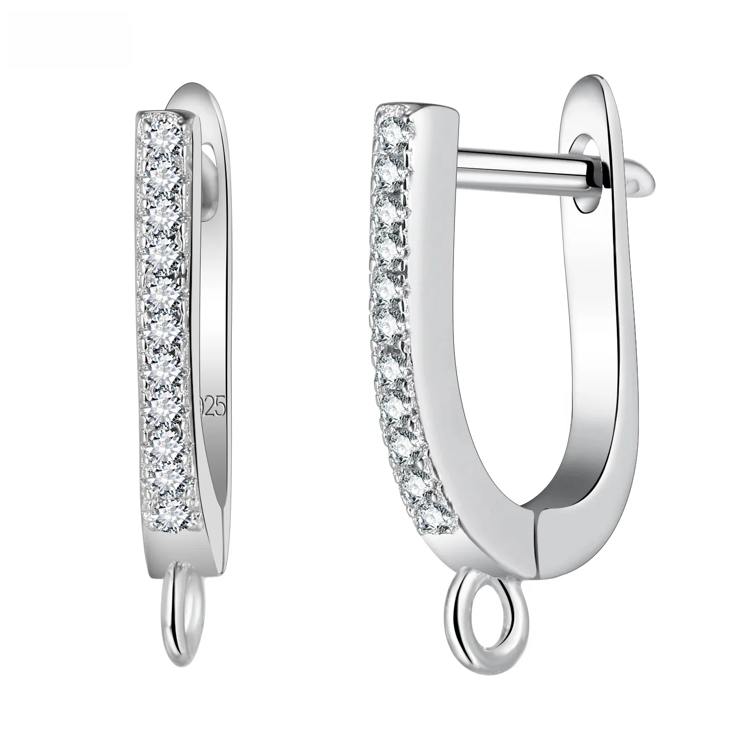 Fine Jewelry Findings DIY Accessories Pure 925 Sterling Silver Hook Hoop Lever Back Earrings Making Components Wholesale Price — zdjęcie 2