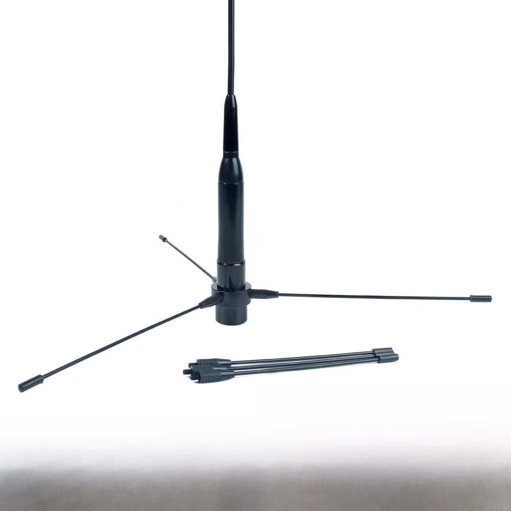 Elastyczna dwuzakresowa antena biczowa VHF UHF 144/430 MHz Zestaw anteny płaskiej naziemnej do taksówki, autobusu, pojazdu mobilnego, krótkofalówki — zdjęcie 2