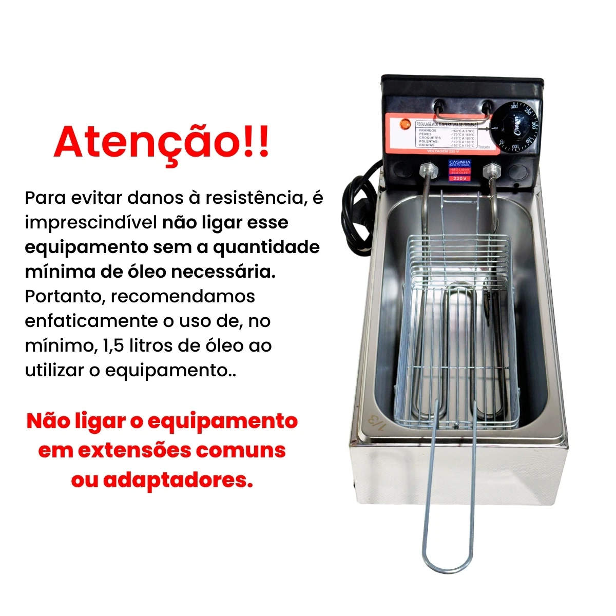 مقلاة صناعية كهربائية عميقة ، كوبا 3 لتر ، اقتصادية بطاطس الباستيل Coxinha ،