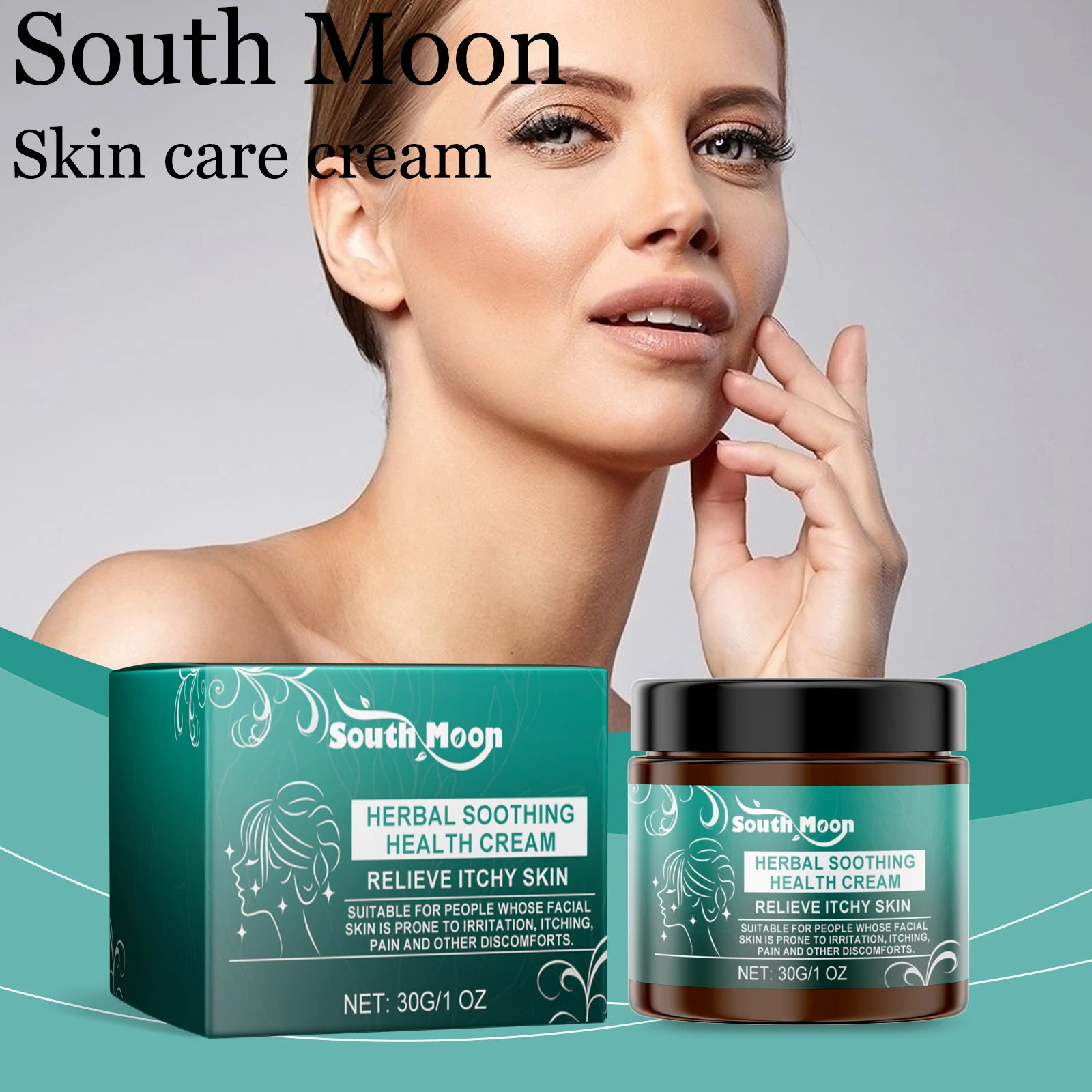 

South Moon Herbal Skin Care Cream Nourishing Reduce Dryness Relief Discomfort Non-irritating Soothing Itching Body Skin Cream
