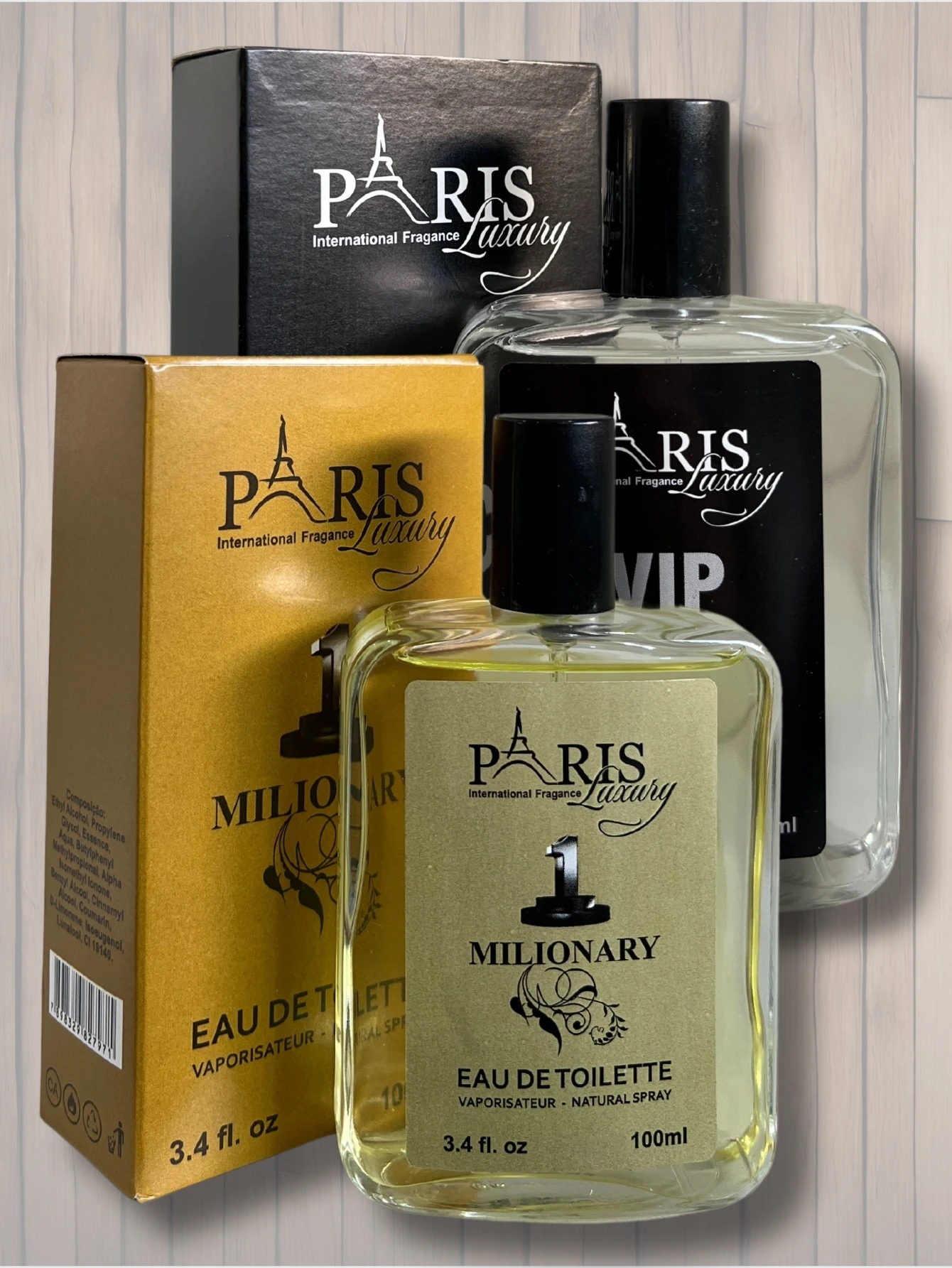 Kit DIA DOS PAIS 2 Perfumes Masculino 100ml Vip Black e One Million